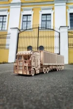 Puidust 3D pusle - konteiner-poolhaagis veoautole Road king