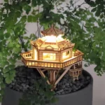 Pisikesed puumajad Woodland Outpost, DIY puidust 3D-pusle