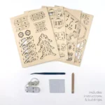 Pisikesed puumajad Woodland Outpost, DIY puidust 3D-pusle