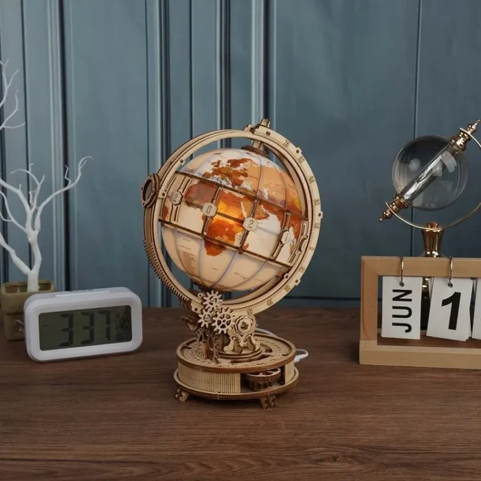 Luminous Globe – 3D Wooden Puzzle & Night Light - Image 2