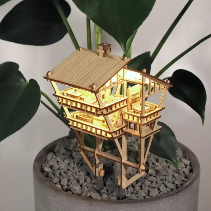 DIY Wooden 3D Puzzle – Tropical Lookout Treehouse - Image 3