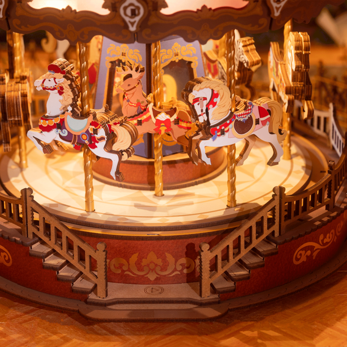 Rolife Music Dreamer Classic Carousel – 3D Wooden Music Puzzle - Image 5