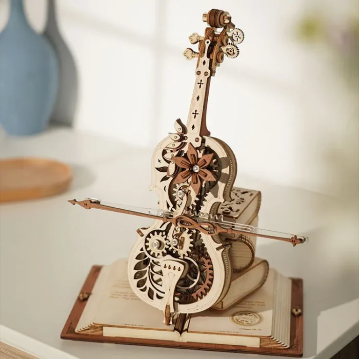 ROKR Cello Mechanical Music Box – 3D Wooden Puzzle - Image 5