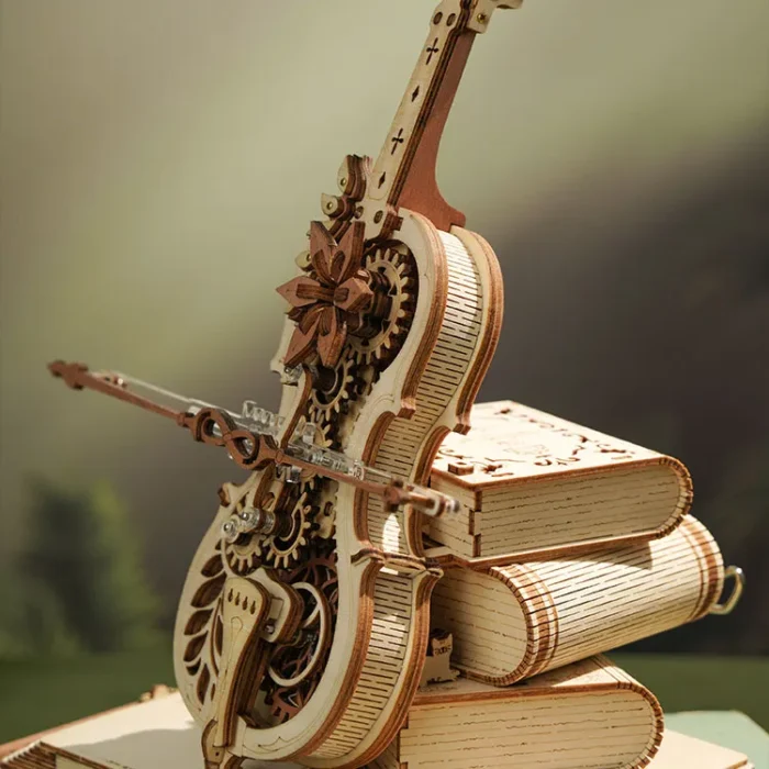 ROKR Cello Mechanical Music Box – 3D Wooden Puzzle - Image 1
