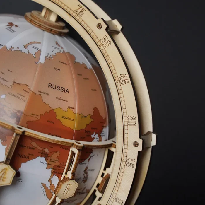 Luminous Globe – 3D Wooden Puzzle & Night Light - Image 5