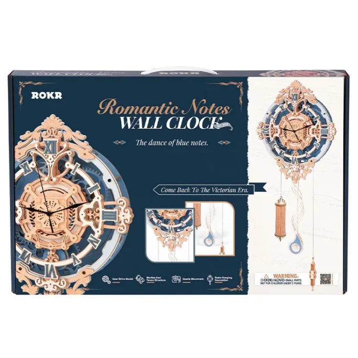ROKR 3D Wooden Wall Clock – Mechanical DIY Model Kit - Image 4