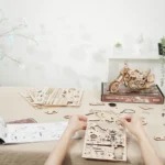 ROKR Mehaaniline Mootorratas – 3D puidust vedrumehhanismiga pusle - Image 4