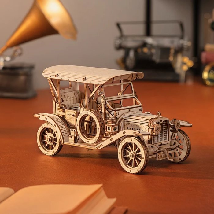 ROKR Vintage Car – 3D Wooden Classic Car Model Kit - Image 3