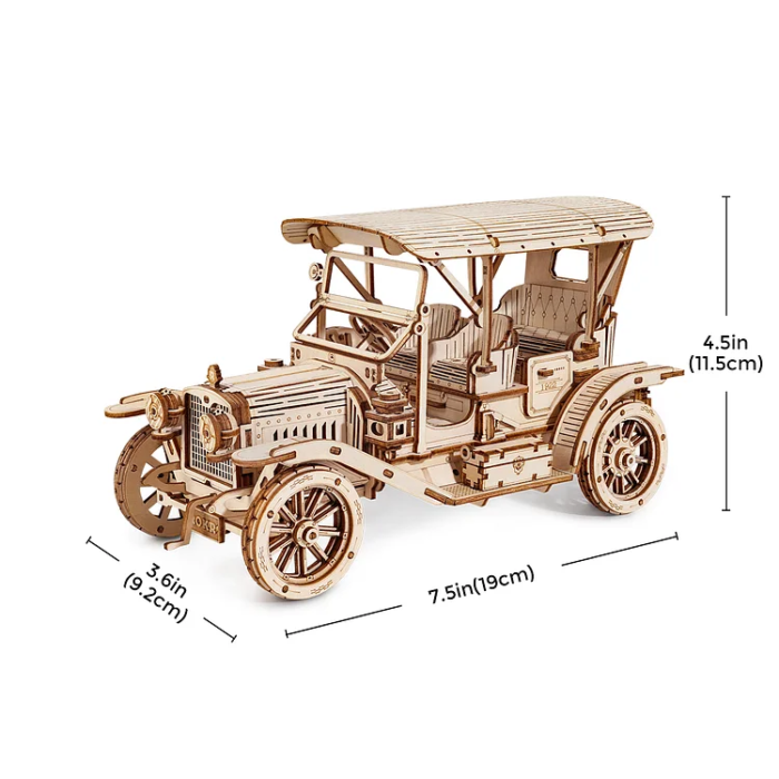 ROKR Vintage Car – 3D Wooden Classic Car Model Kit - Image 5