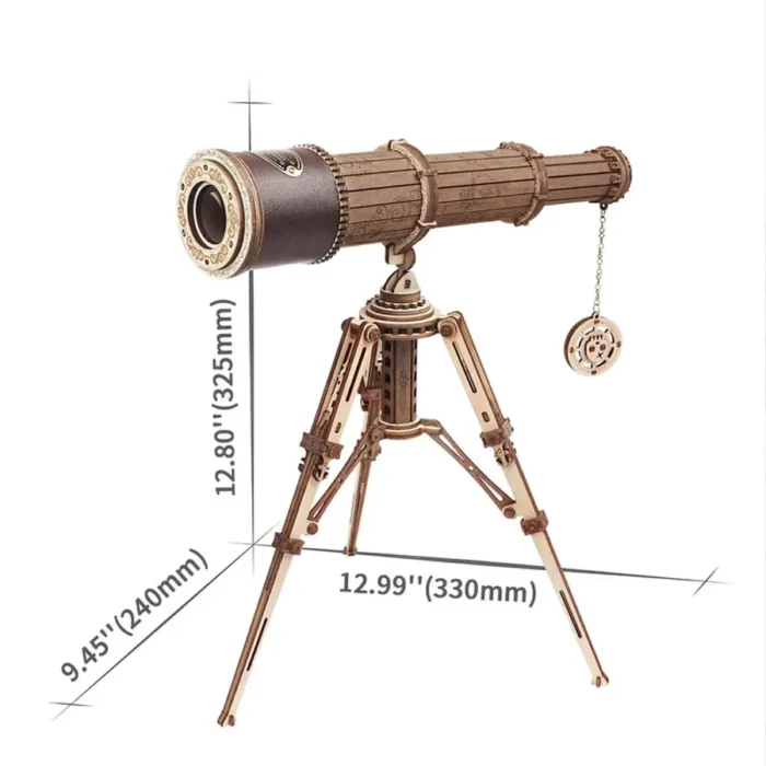 ROKR Retro Pirate Telescope – 3D Wooden Extendable Model with Tripod - Image 6
