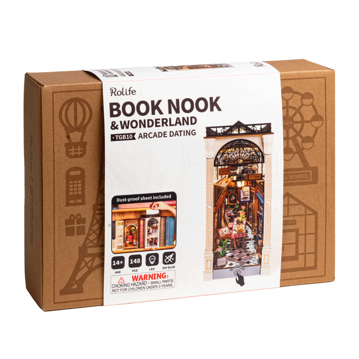 Book Nook “Wonderland Arcade Dating” – 3D Wooden Miniature Book Nook Kit - Image 3